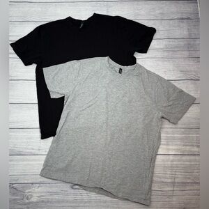 Rich Cotton Men's Basic T-Shirt Bundle Black & Gray 
Size S  Soft Cotton Blend